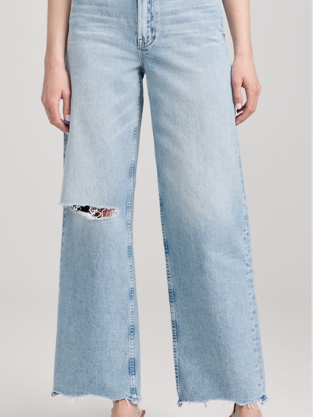 Mother Spinner Zip Sneak Chew Jeans